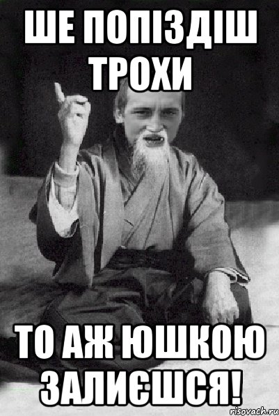 Ше попіздіш трохи То аж юшкою залиєшся!, Мем Мудрий паца