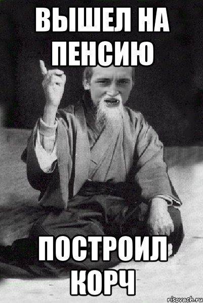 Вышел на пенсию построил корч, Мем Мудрий паца