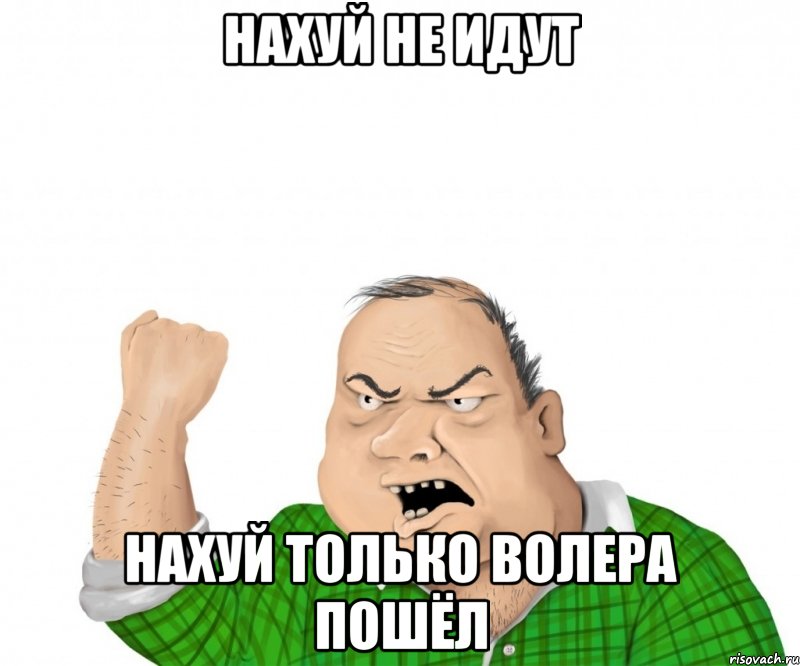 нахуй не идут нахуй только волера пошёл, Мем мужик