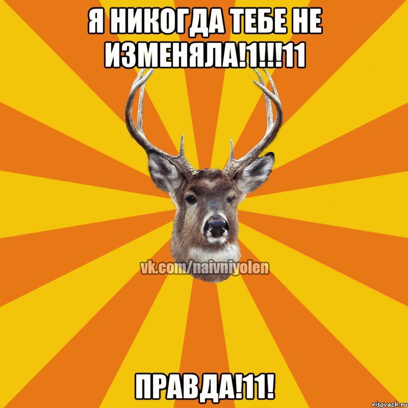 Я никогда тебе не изменяла!1!!!11 правда!11!