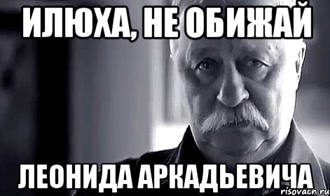 Илюха, не обижай Леонида Аркадьевича, Мем Не огорчай Леонида Аркадьевича