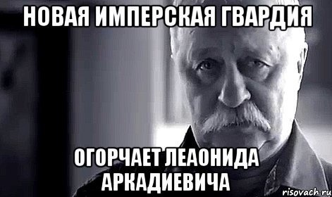 Новая имперская гвардия огорчает Леаонида Аркадиевича, Мем Не огорчай Леонида Аркадьевича