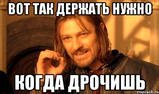 вот так держать нужно когда дрочишь, Мем Нельзя просто так взять и (Боромир мем)