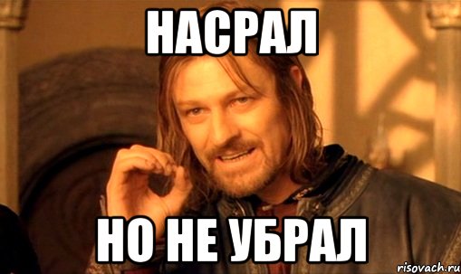 насрал но не убрал, Мем Нельзя просто так взять и (Боромир мем)