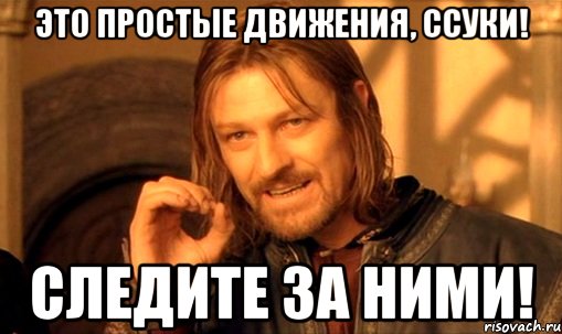 Это простые движения, ссуки! Следите за ними!, Мем Нельзя просто так взять и (Боромир мем)