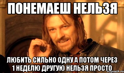 понемаеш нельзя любить сильно одну а потом через 1 неделю другую нельзя просто, Мем Нельзя просто так взять и (Боромир мем)