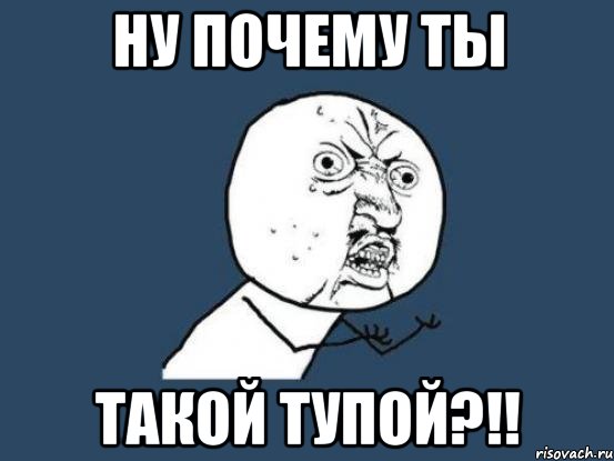 Ну почему ты такой тупой?!!, Мем Ну почему