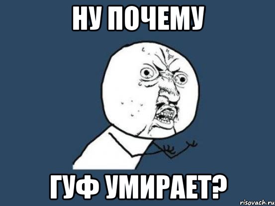 Ну почему Гуф умирает?, Мем Ну почему