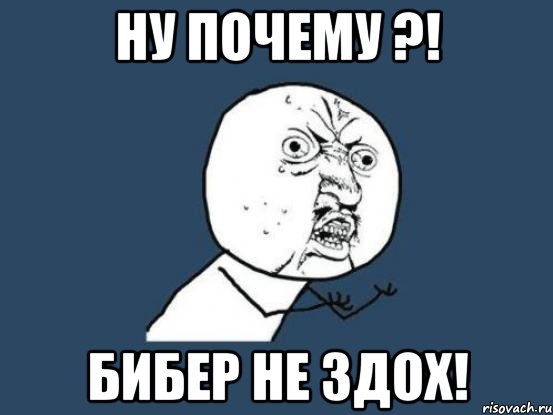 НУ ПОЧЕМУ ?! БИБЕР НЕ ЗДОХ!, Мем Ну почему