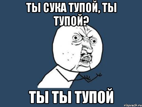 Ты сука тупой, ты тупой? Ты ты тупой, Мем Ну почему