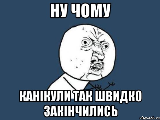 ну чому канікули так швидко закінчились, Мем Ну почему