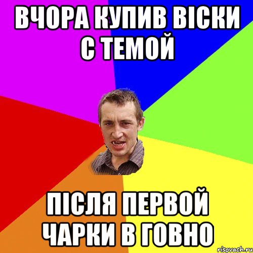 Вчора купив віски С Темой після первой чарки в говно, Мем Чоткий паца