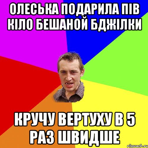 Олеська подарила пiв кiло бешаной бджiлки Кручу вертуху в 5 раз швидше, Мем Чоткий паца