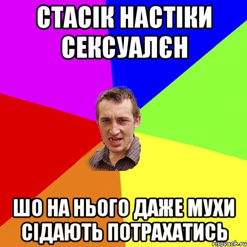 Стасік настіки сексуалєн шо на нього даже мухи сідають потрахатись, Мем Чоткий паца