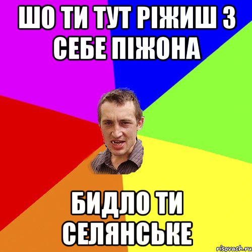 Шо ти тут ріжиш з себе піжона бидло ти селянське, Мем Чоткий паца