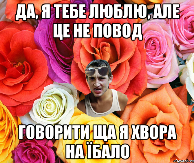 да, я тебе люблю, але це не повод говорити ща я хвора на їбало, Мем  пацанчо