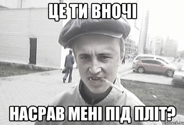 це ти вночі насрав мені під пліт?, Мем Пацанська философия