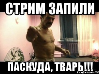 Стрим запили Паскуда, тварь!!!