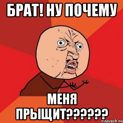 брат! ну почему меня прыщит??????, Мем Почему