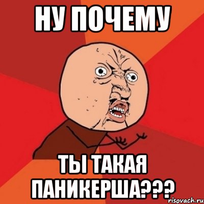 ну почему ты такая паникерша???, Мем Почему