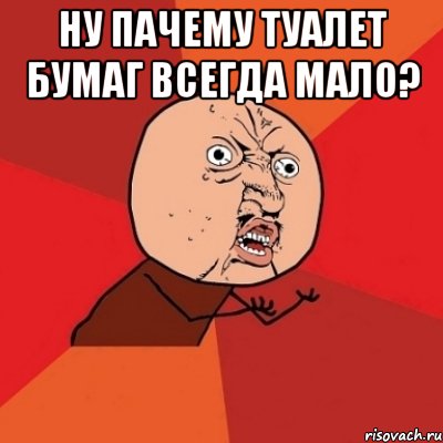 ну пачему туалет бумаг всегда мало? , Мем Почему