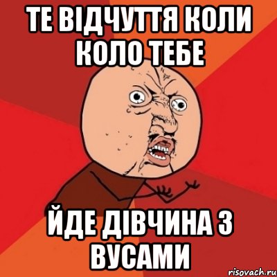 ТЕ ВІДЧУТТЯ КОЛИ КОЛО ТЕБЕ ЙДЕ ДІВЧИНА З ВУСАМИ, Мем Почему