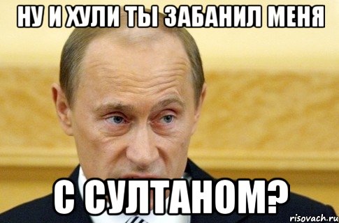 Ну и хули ты забанил меня с султаном?, Мем путин