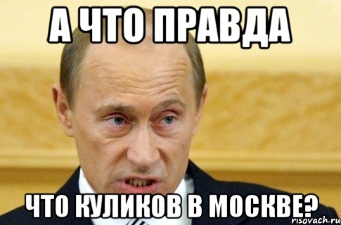 а что правда что куликов в москве?, Мем путин