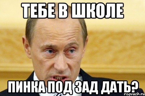 Тебе в школе Пинка под зад дать?, Мем путин