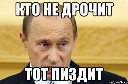 кто не дрочит тот пиздит, Мем путин