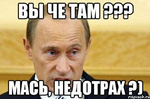 Вы че там ??? Мась, недотрах ?), Мем путин