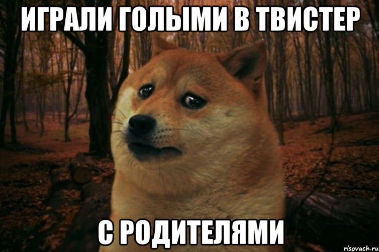 играли голыми в твистер с родителями, Мем SAD DOGE