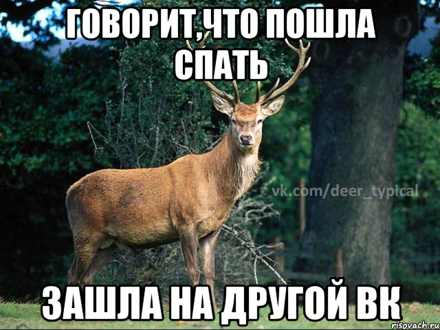 Говорит,что пошла спать Зашла на другой вк