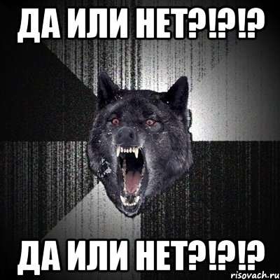 да или нет?!?!? да или нет?!?!?, Мем Сумасшедший волк