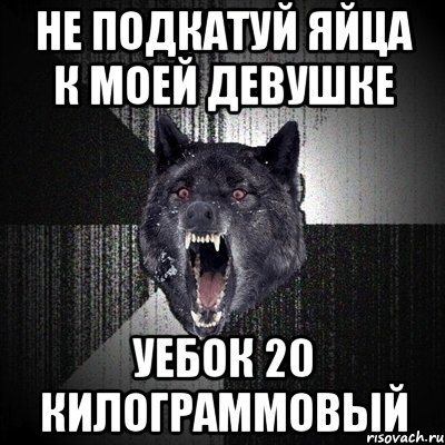 Не подкатуй яйца к моей девушке Уебок 20 килограммовый, Мем Сумасшедший волк