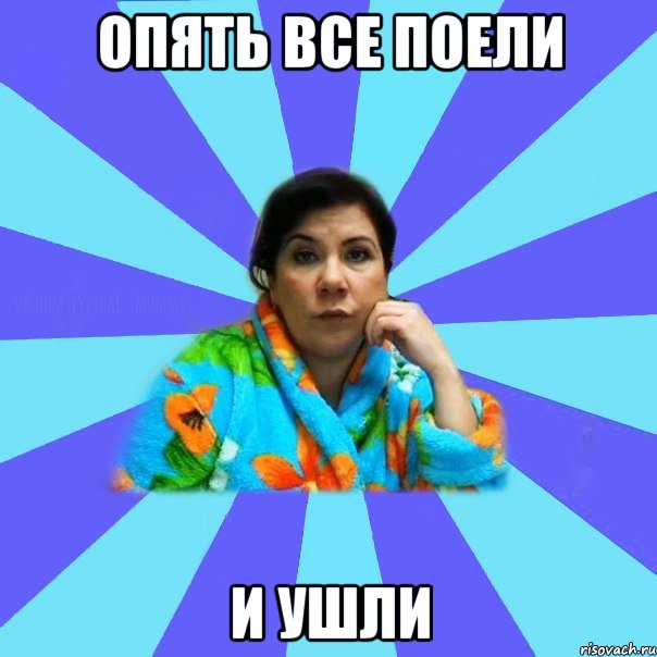 опять все поели и ушли