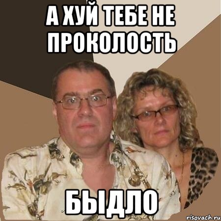 А ХУЙ ТЕБЕ НЕ ПРОКОЛОСТЬ БЫДЛО, Мем  Злые родители