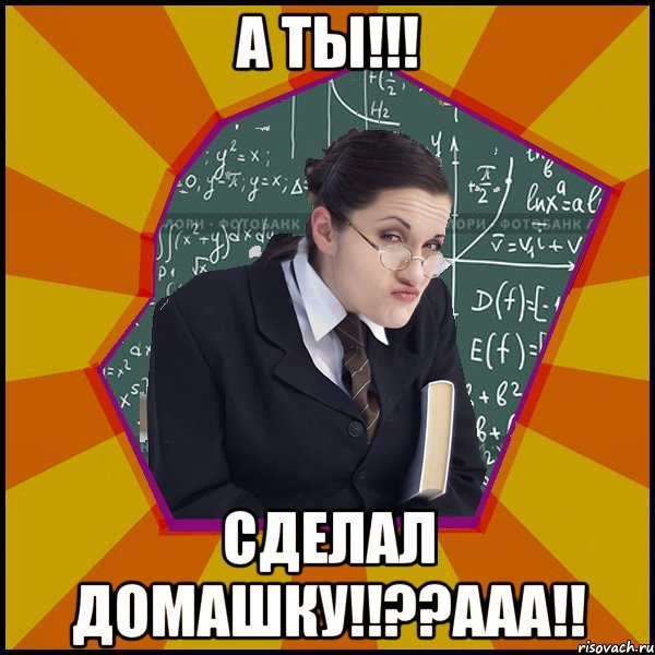 А ТЫ!!! СДЕЛАЛ ДОМАШКУ!!??ААА!!, Мем Типичный девятиклассник