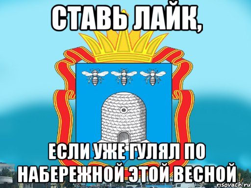 Ставь лайк, Если уже гулял по набережной этой весной, Мем Типичный Тамбов