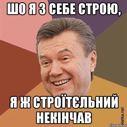 Шо я з себе строю, Я ж строїтєльний некінчав, Мем Типовий Яник