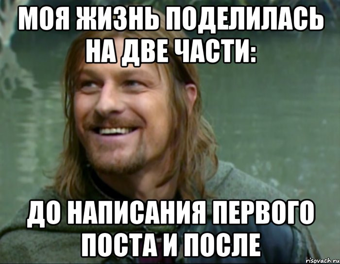 моя жизнь поделилась на две части: до написания первого поста и после, Мем Тролль Боромир