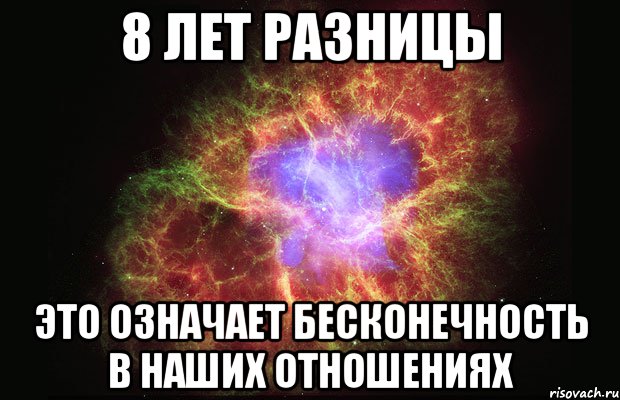 8 лет разницы это означает бесконечность в наших отношениях, Мем Туманность