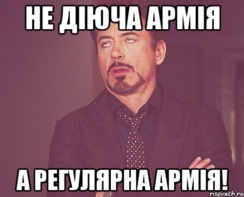 не діюча армія а регулярна армія!, Мем твое выражение лица