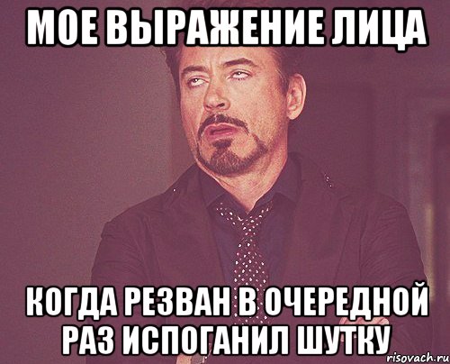 Мое выражение лица когда резван в очередной раз испоганил шутку, Мем твое выражение лица