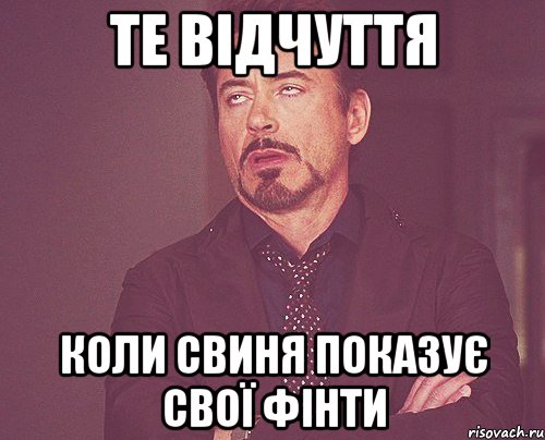 ТЕ ВІДЧУТТЯ КОЛИ СВИНЯ ПОКАЗУЄ СВОЇ ФІНТИ, Мем твое выражение лица