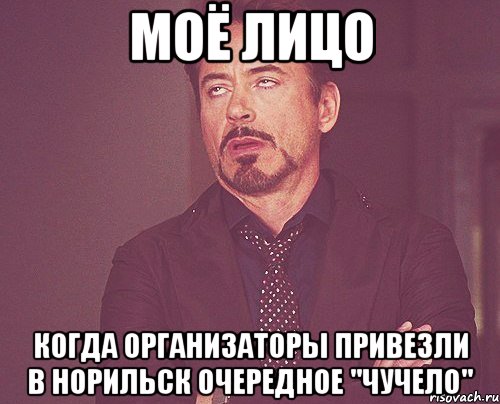 Моё лицо Когда организаторы привезли в Норильск очередное "чучело", Мем твое выражение лица