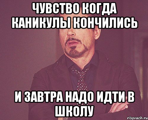 чувство когда каникулы кончились и завтра надо идти в школу, Мем твое выражение лица