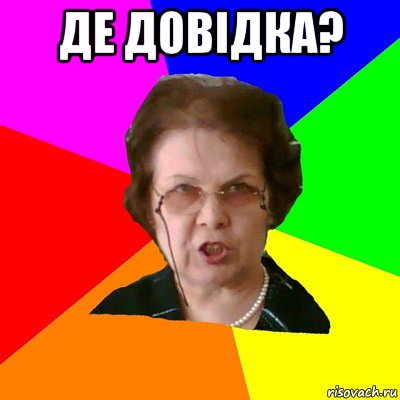 Де довiдка? , Мем Типичная училка