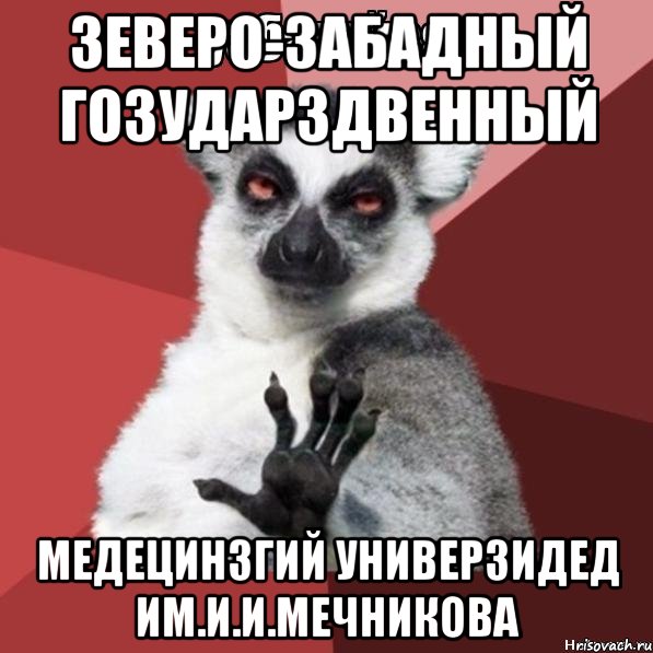 зеверо-забадный гозударздвенный медецинзгий универзидед им.И.И.Мечникова, Мем Узбагойзя