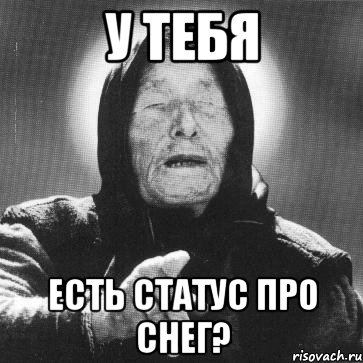 У тебя есть статус про снег?, Мем Ванга